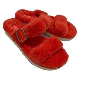 Koolaburra by UGG Furr-ah buckle double strap slipper US9 Fiesta SHELF 6082